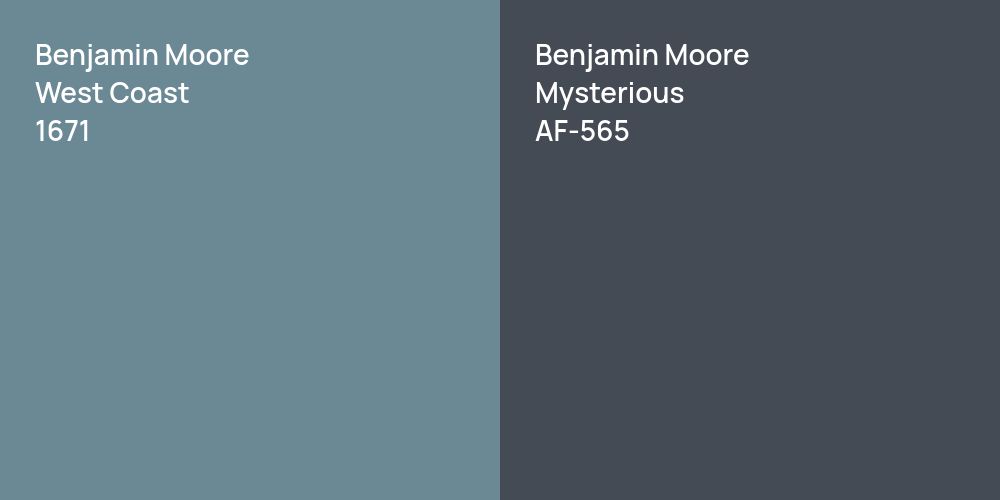 Benjamin Moore West Coast vs. Benjamin Moore Mysterious