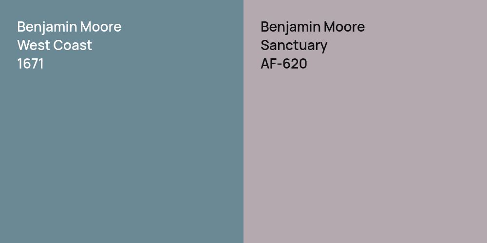 Benjamin Moore West Coast vs. Benjamin Moore Sanctuary