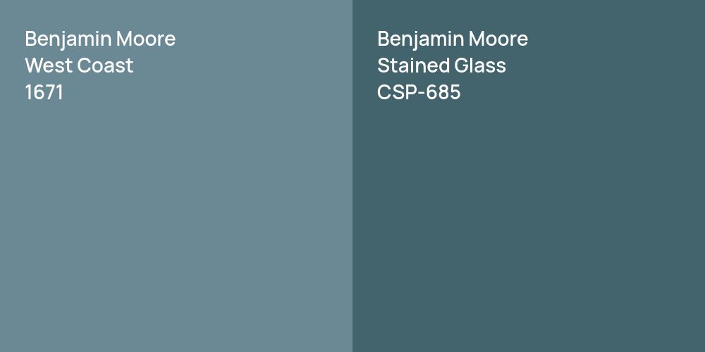 Benjamin Moore West Coast vs. Benjamin Moore Stained Glass