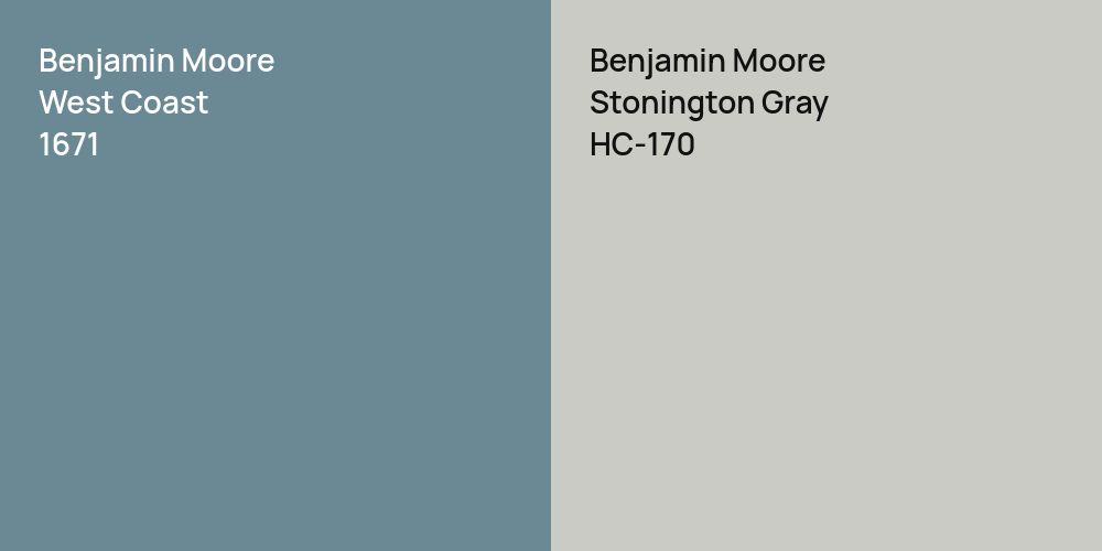 Benjamin Moore West Coast vs. Benjamin Moore Stonington Gray