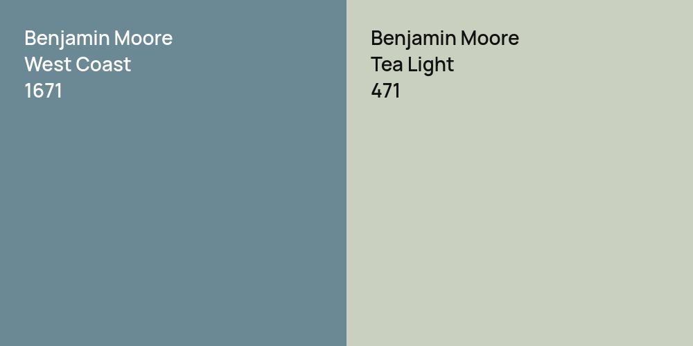 Benjamin Moore West Coast vs. Benjamin Moore Tea Light