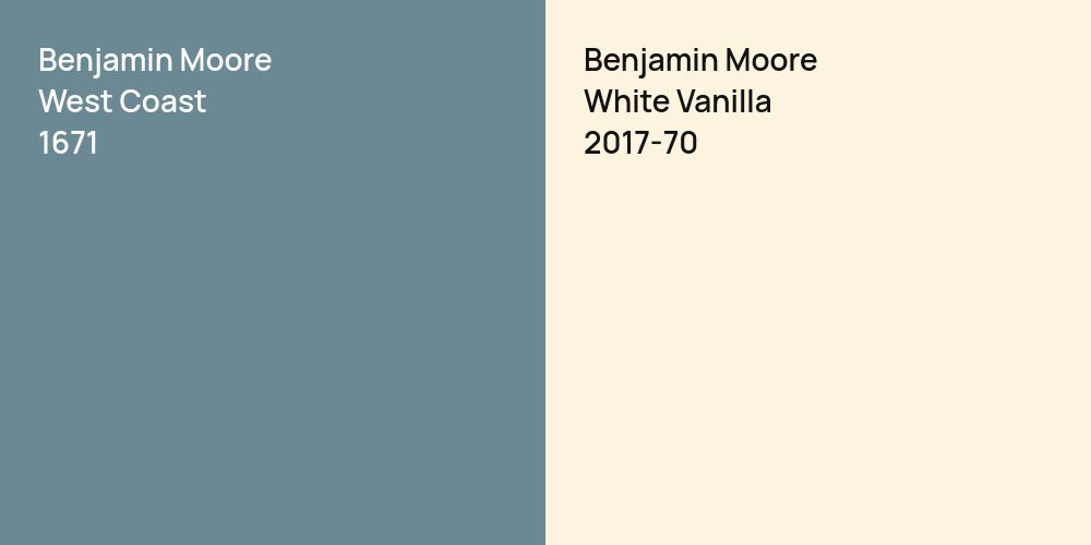 Benjamin Moore West Coast vs. Benjamin Moore White Vanilla