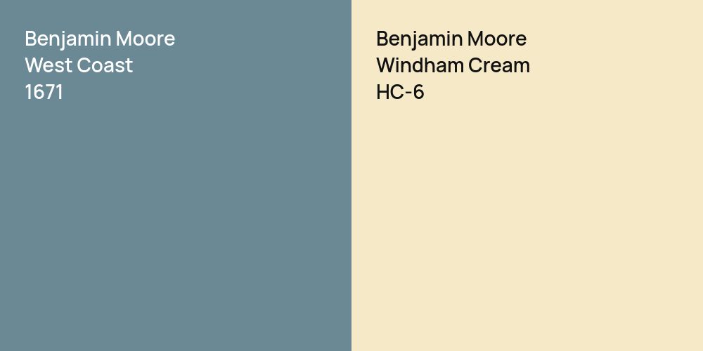 Benjamin Moore West Coast vs. Benjamin Moore Windham Cream