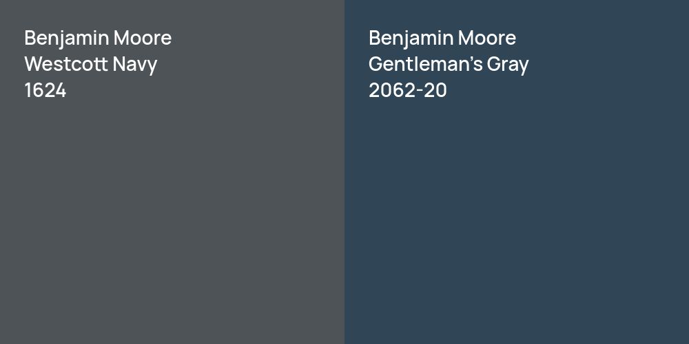 Benjamin Moore Westcott Navy vs. Benjamin Moore Gentleman's Gray