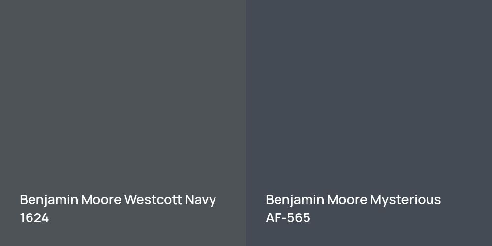 Benjamin Moore Westcott Navy vs. Benjamin Moore Mysterious