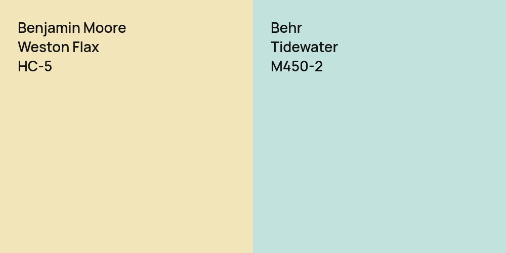 Benjamin Moore Weston Flax vs. Behr Tidewater