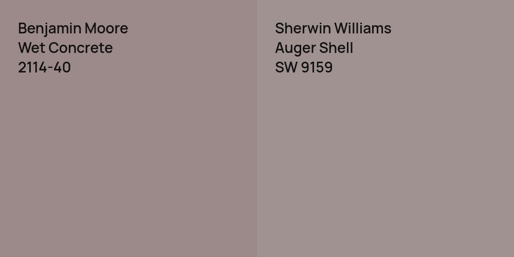 Benjamin Moore Wet Concrete vs. Sherwin Williams Auger Shell