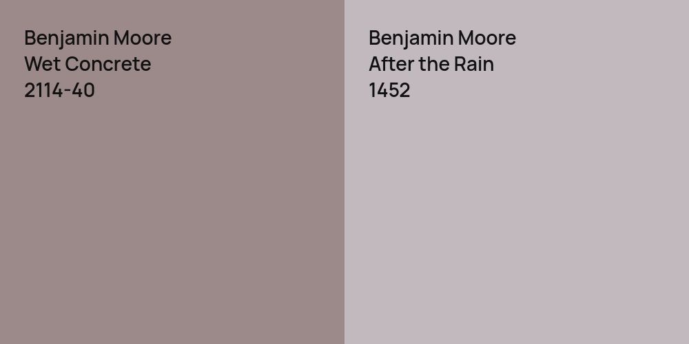 Benjamin Moore Wet Concrete vs. Benjamin Moore After the Rain