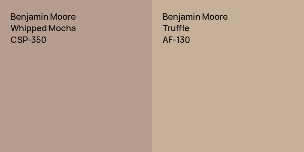 Benjamin Moore Whipped Mocha vs. Benjamin Moore Truffle