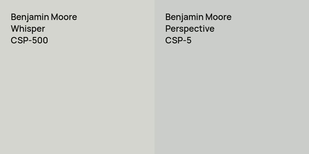 Benjamin Moore Whisper vs. Benjamin Moore Perspective