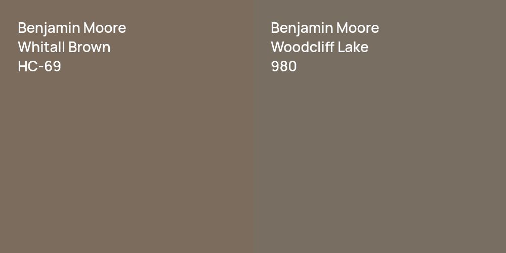 Benjamin Moore Whitall Brown vs. Benjamin Moore Woodcliff Lake