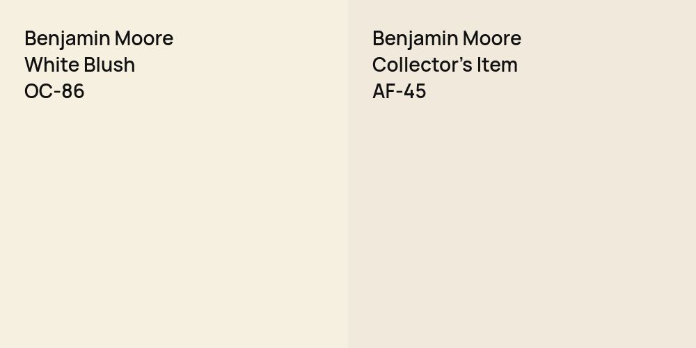 Benjamin Moore White Blush vs. Benjamin Moore Collector's Item