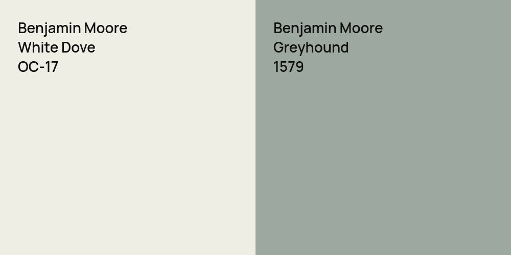 Benjamin Moore White Dove vs. Benjamin Moore Greyhound