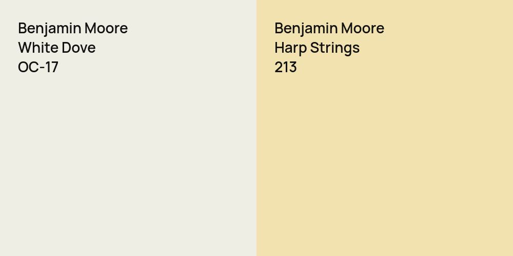 Benjamin Moore White Dove vs. Benjamin Moore Harp Strings