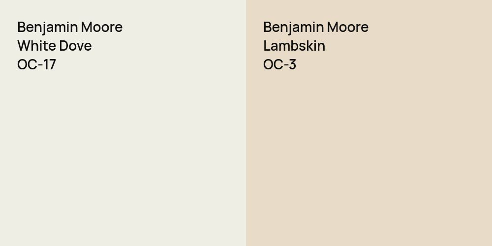 Benjamin Moore White Dove vs. Benjamin Moore Lambskin