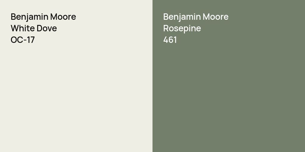 Benjamin Moore White Dove vs. Benjamin Moore Rosepine