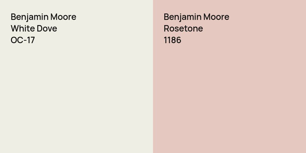 Benjamin Moore White Dove vs. Benjamin Moore Rosetone