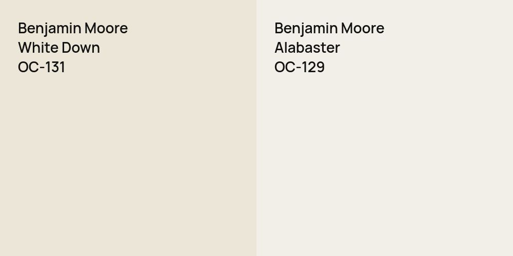 Benjamin Moore White Down vs. Benjamin Moore Alabaster