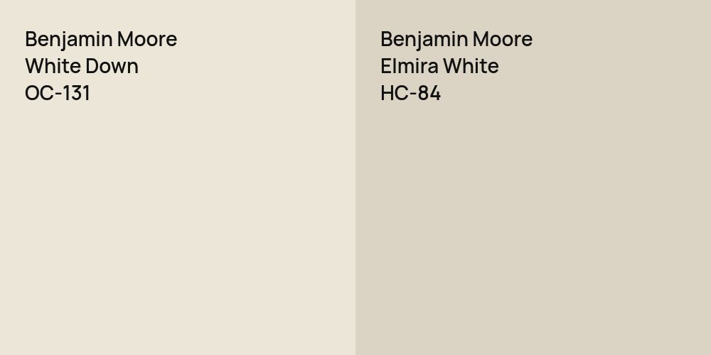 Benjamin Moore White Down vs. Benjamin Moore Elmira White