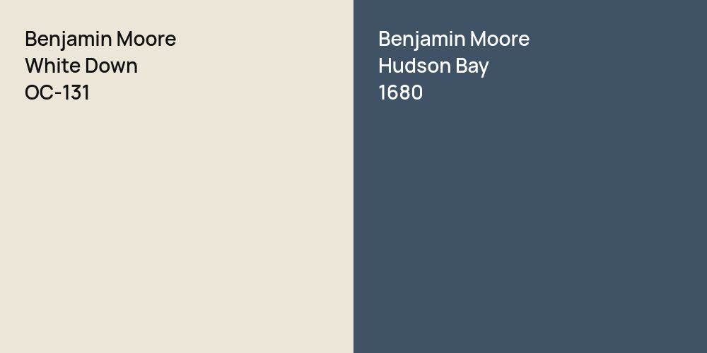 Benjamin Moore White Down vs. Benjamin Moore Hudson Bay