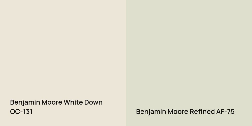 Benjamin Moore White Down vs. Benjamin Moore Refined