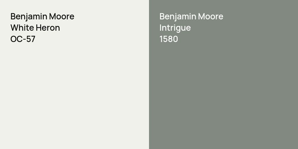 Benjamin Moore White Heron vs. Benjamin Moore Intrigue