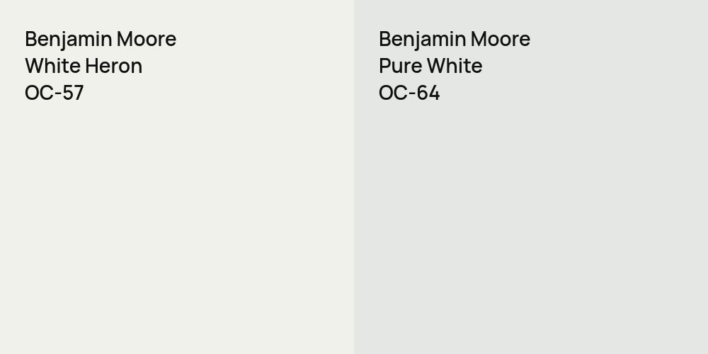 Benjamin Moore White Heron vs. Benjamin Moore Pure White