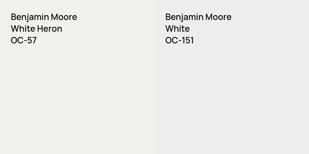 Benjamin Moore White Heron vs. Benjamin Moore White