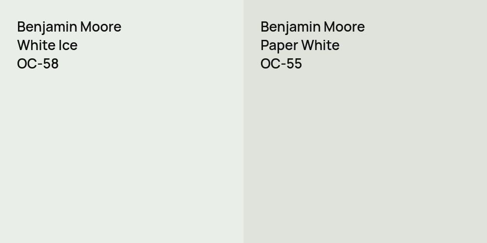 Benjamin Moore White Ice vs. Benjamin Moore Paper White