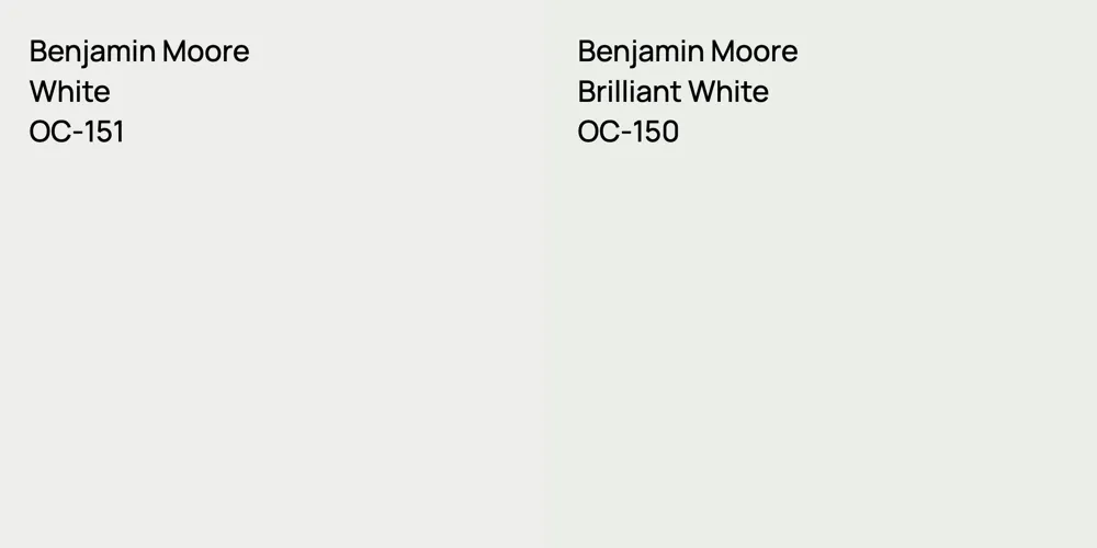 Benjamin Moore White vs. Benjamin Moore Brilliant White