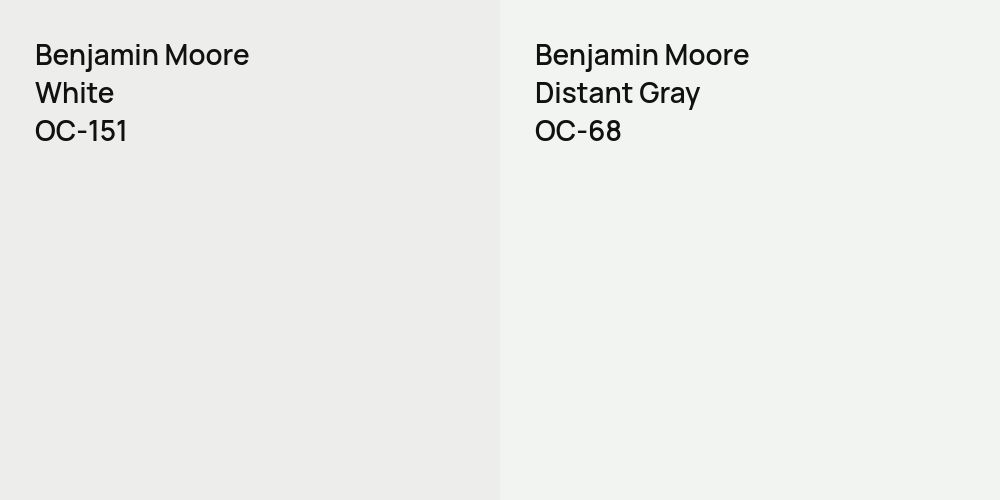 Benjamin Moore White vs. Benjamin Moore Distant Gray