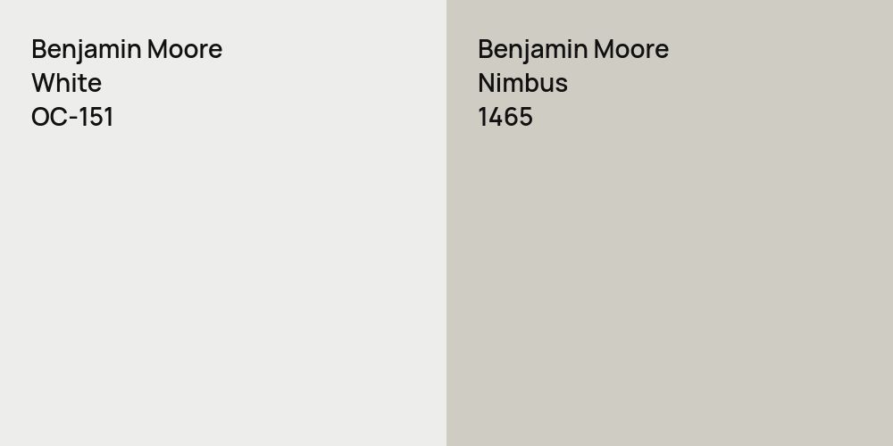 Benjamin Moore White vs. Benjamin Moore Nimbus