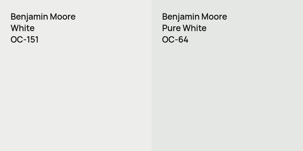 Benjamin Moore White vs. Benjamin Moore Pure White