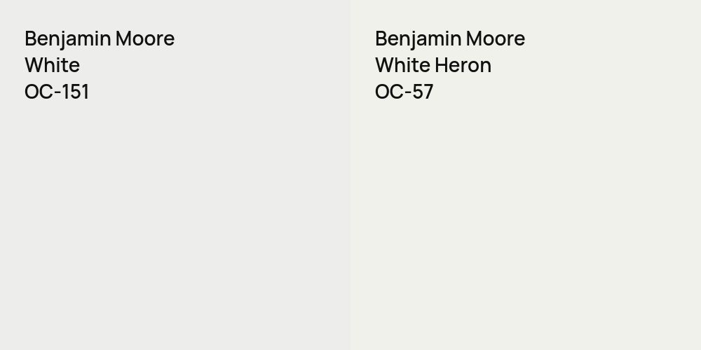 Benjamin Moore White vs. Benjamin Moore White Heron