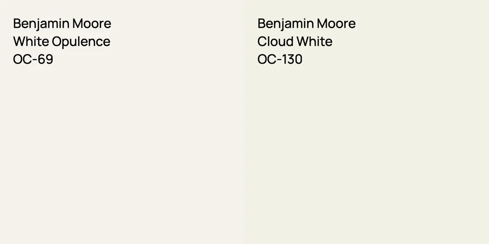 Benjamin Moore White Opulence vs. Benjamin Moore Cloud White