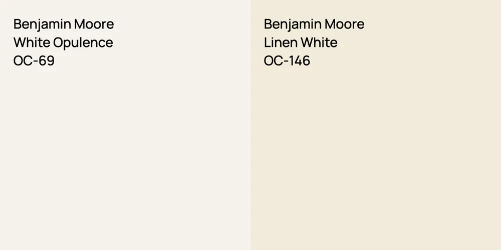 Benjamin Moore White Opulence vs. Benjamin Moore Linen White