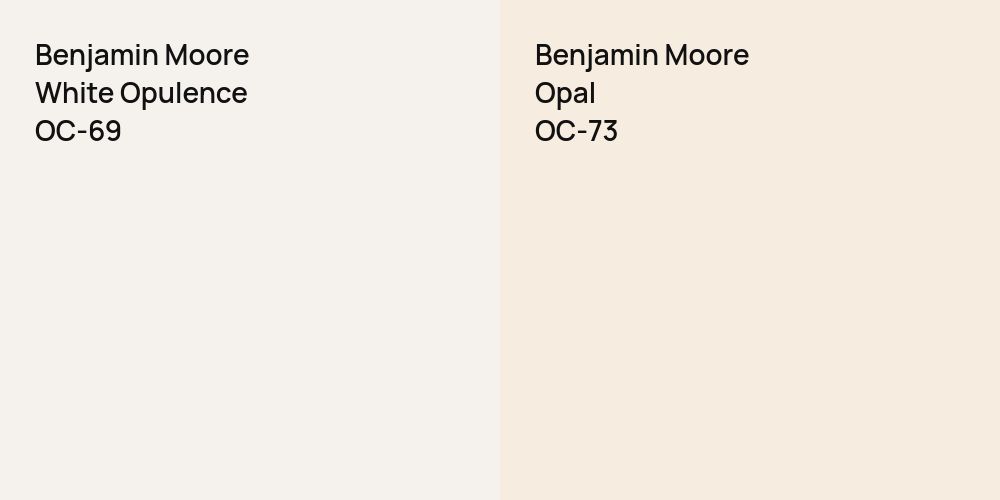 Benjamin Moore White Opulence vs. Benjamin Moore Opal