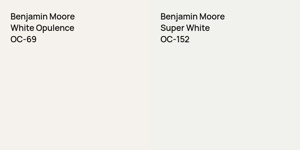 Benjamin Moore White Opulence vs. Benjamin Moore Super White