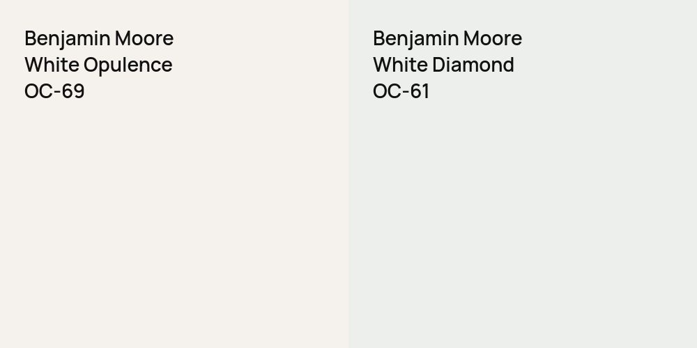 Benjamin Moore White Opulence vs. Benjamin Moore White Diamond