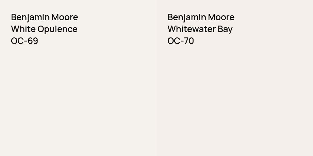 Benjamin Moore White Opulence vs. Benjamin Moore Whitewater Bay