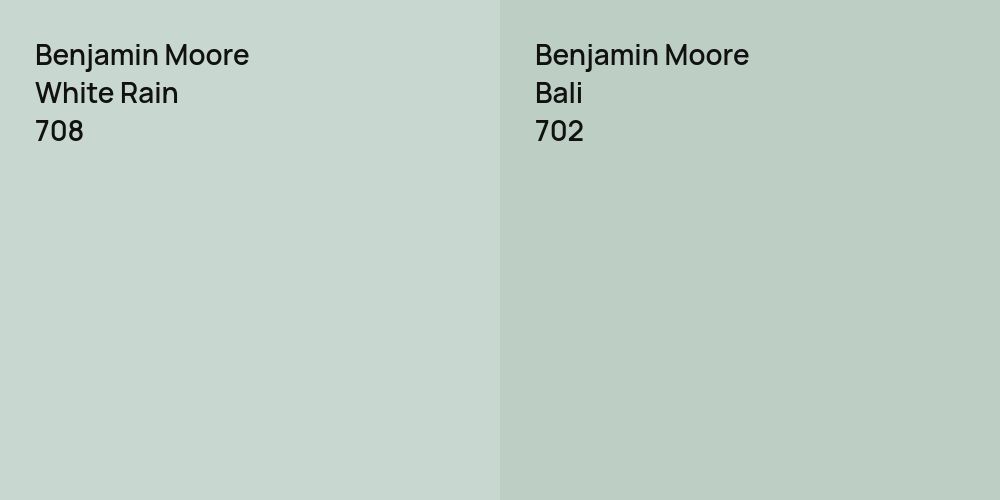 Benjamin Moore White Rain vs. Benjamin Moore Bali