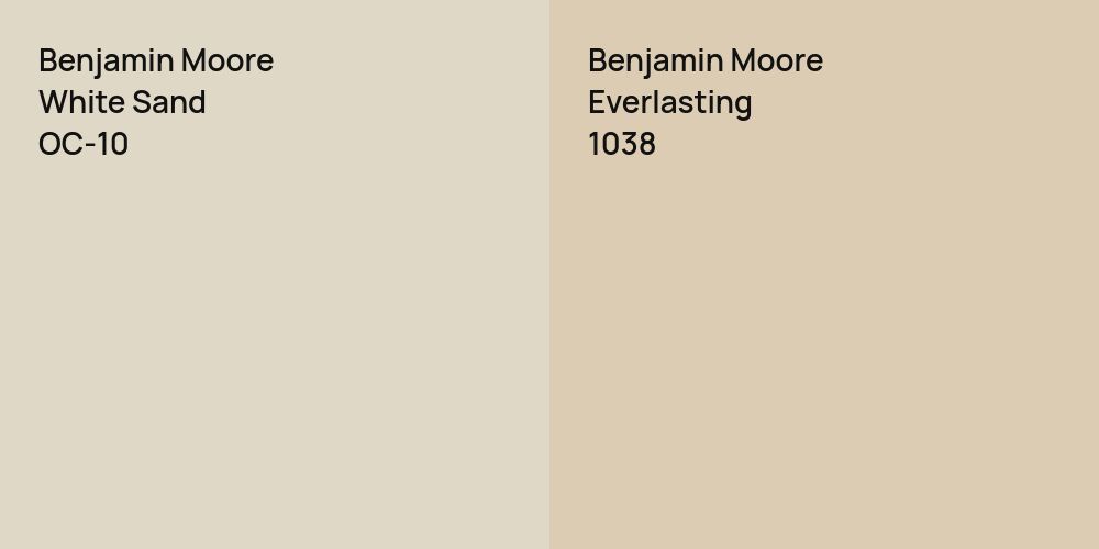 Benjamin Moore White Sand vs. Benjamin Moore Everlasting