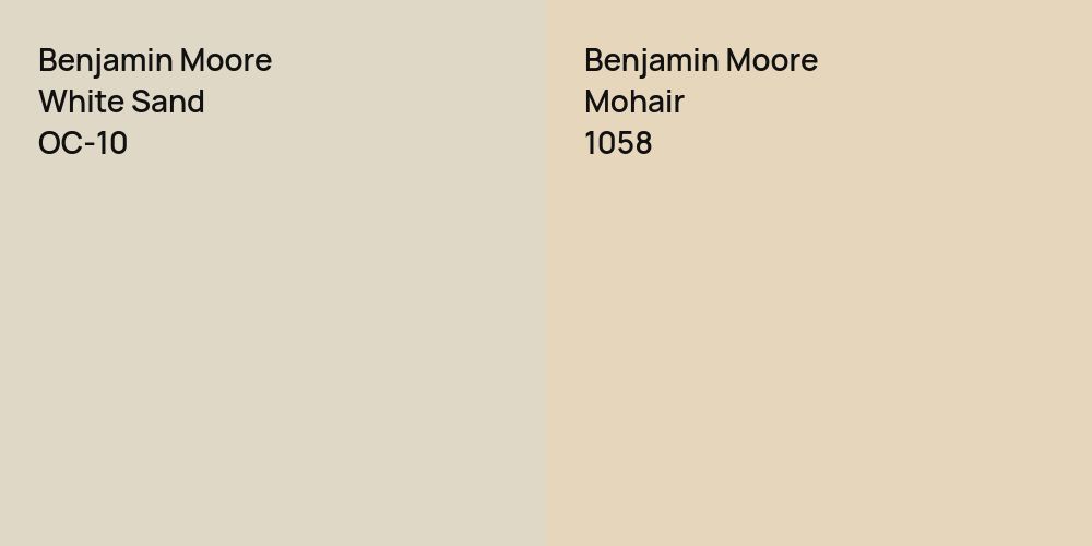 Benjamin Moore White Sand vs. Benjamin Moore Mohair