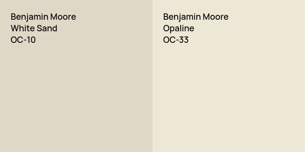 Benjamin Moore White Sand vs. Benjamin Moore Opaline