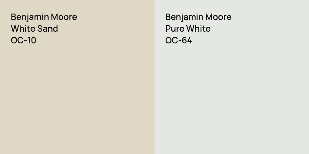 Benjamin Moore White Sand vs. Benjamin Moore Pure White