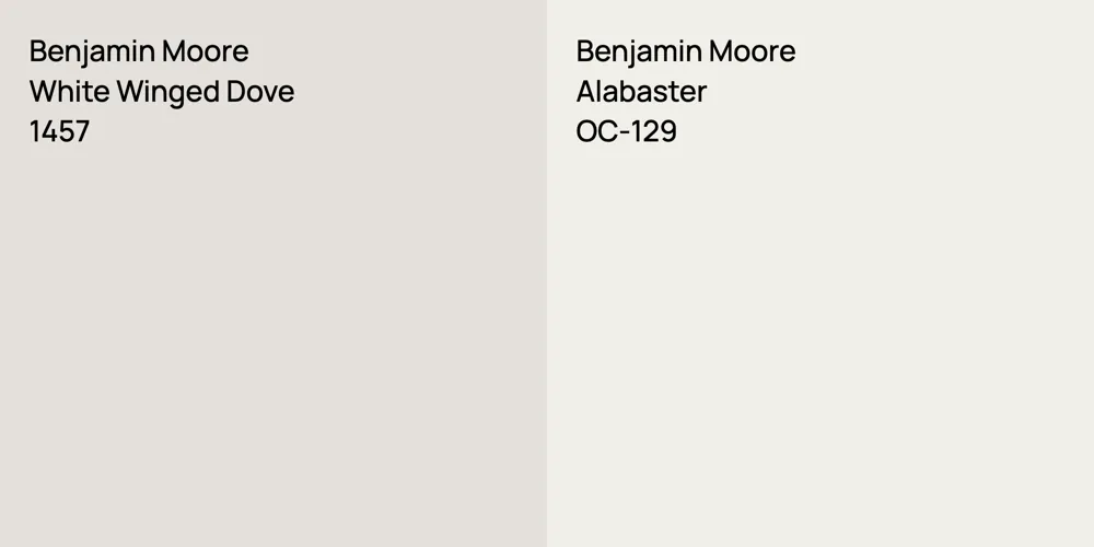 Benjamin Moore White Winged Dove vs. Benjamin Moore Alabaster