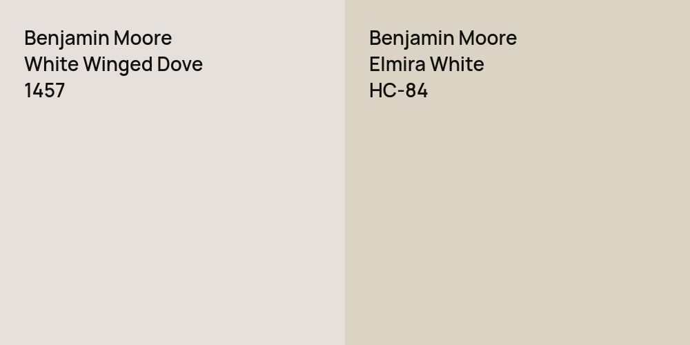 Benjamin Moore White Winged Dove vs. Benjamin Moore Elmira White