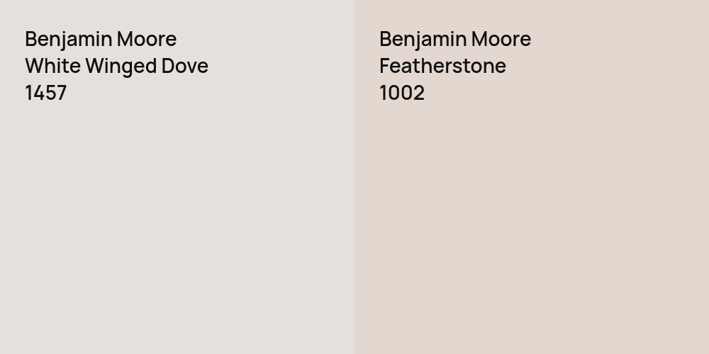 Benjamin Moore White Winged Dove vs. Benjamin Moore Featherstone