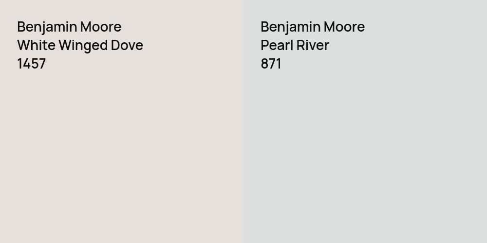 Benjamin Moore White Winged Dove vs. Benjamin Moore Pearl River