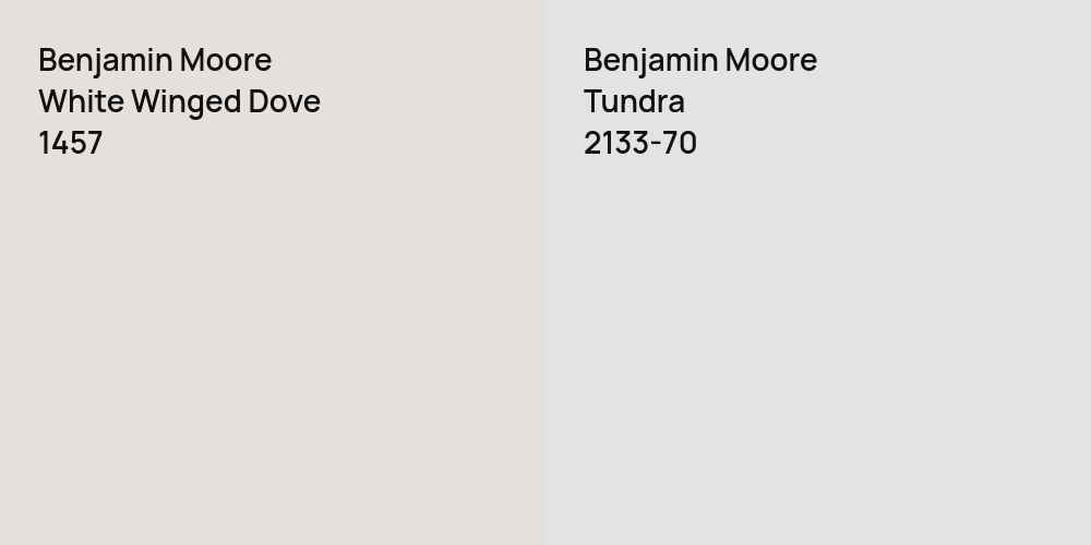 Benjamin Moore White Winged Dove vs. Benjamin Moore Tundra